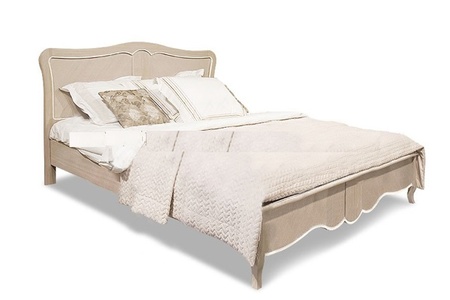Кровать "Лаура" 160, Молодечномебель (жемчужный дуб,низкое изножье, арт.ММ-267-02/16Б)