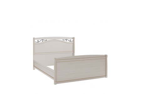 Кровать с кованым элементом по углам с изножьем silvia bianco