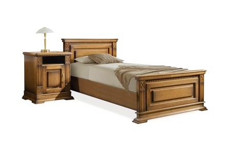 Кровать "Верди Люкс 9" 90, фабрика Пинскдрев (дуб, высокое изножье, арт. П434.05м)