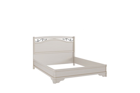 Кровать с кованым элементом по углам без изножья silvia bianco